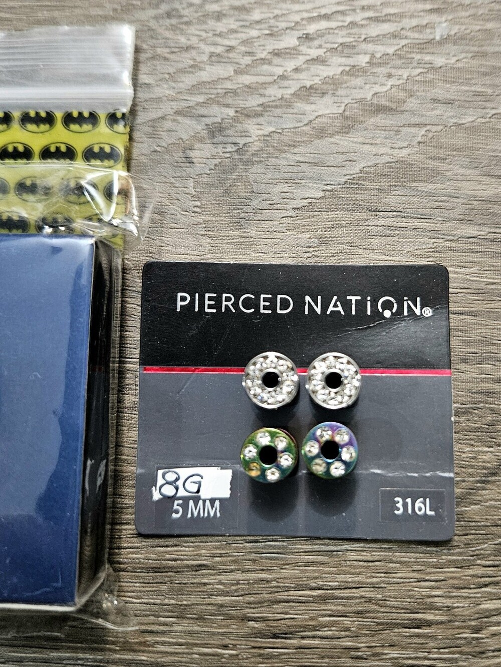 Pierced Nation Spencer's Womens 8G Earrings 1 New 1 Preowned Silver & Rainbow.